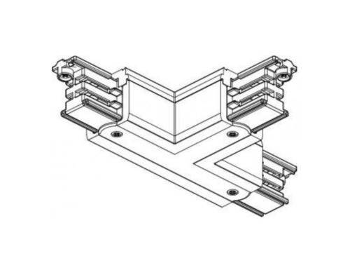 3Fase Skinne T-Stykke (Sort)