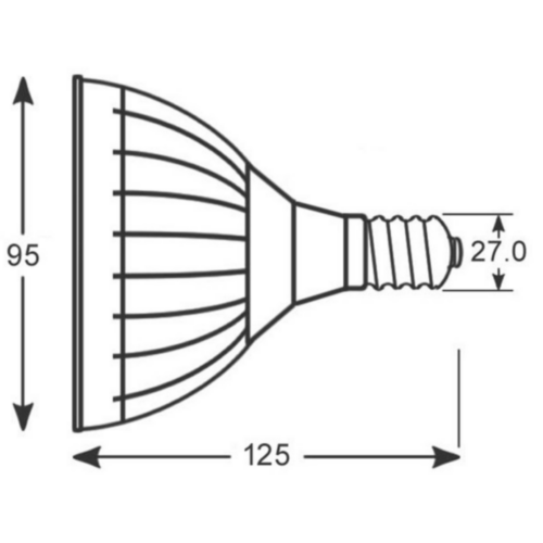 LED Grolys Fuld Spektrum PAR30 E27 3500K