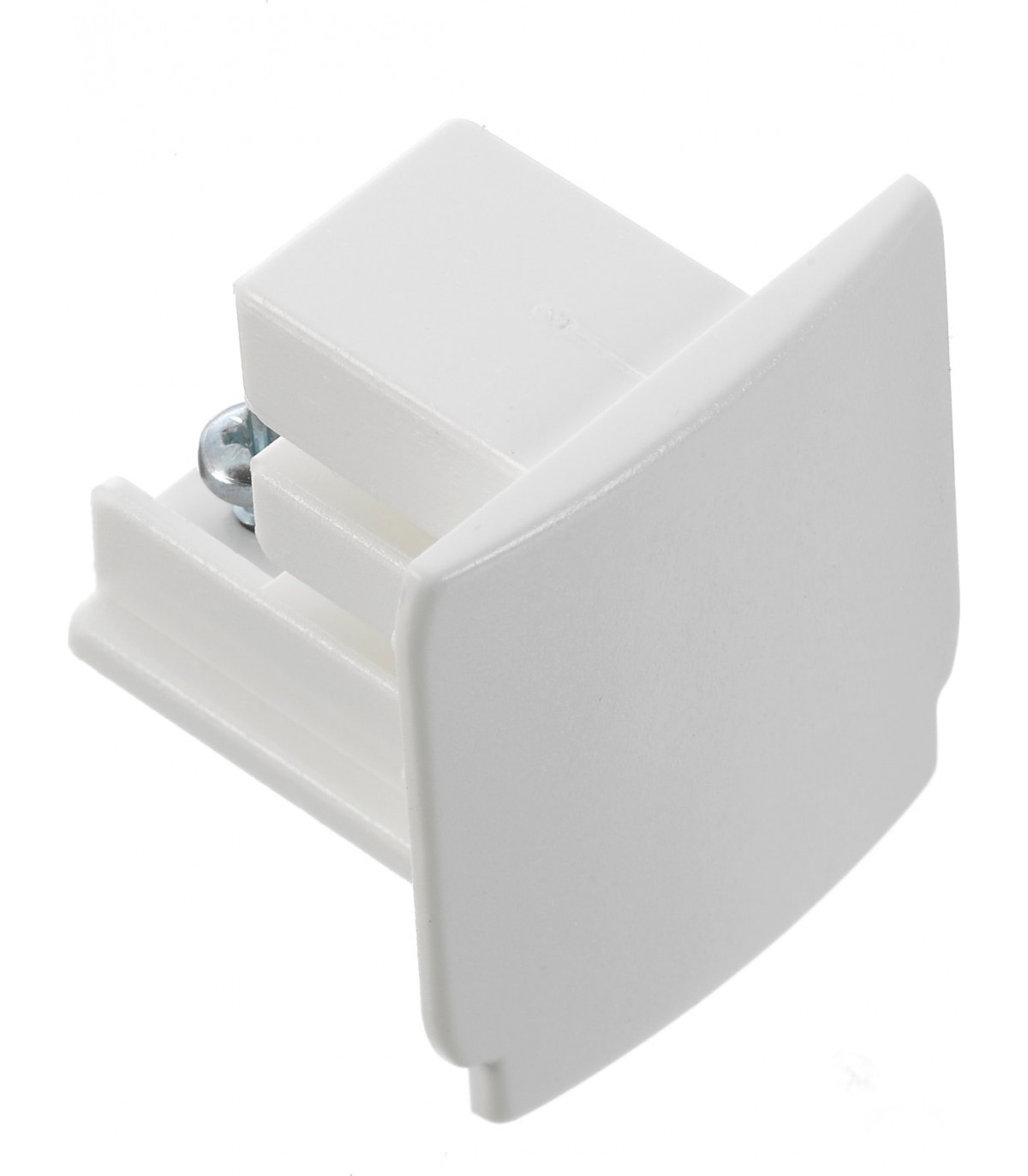 3Fase skinne Endestykke (Hvid)