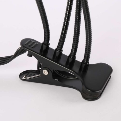 LED grolys lampe med 4 arme og clip 20Watt fulspektrum hvid lys