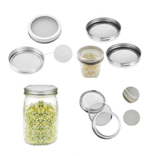 Rustfrit låg, holder, bakke og stofpose