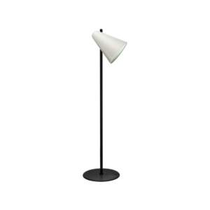 Capelo standerlampe H1250 A3 Hvid skærm, sort stel