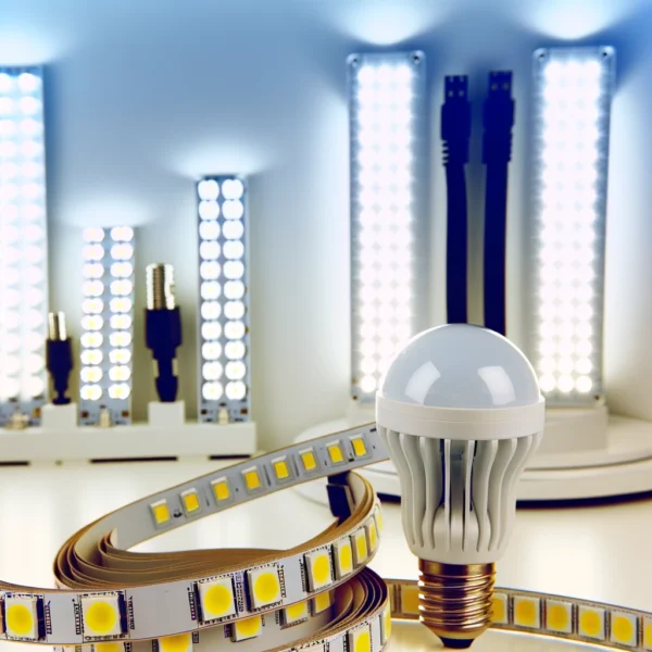 led strips og led pære