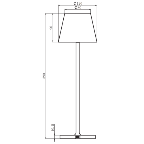 Transportabel trådløs bordlampe
