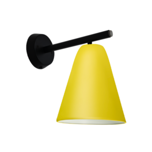 Capelo væglampe B1 H170 Gul RAL 1018 sort base