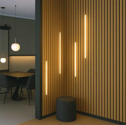 led lys strips til akustikpaneler