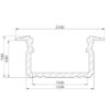 Alu profil til LED strips for indbygning