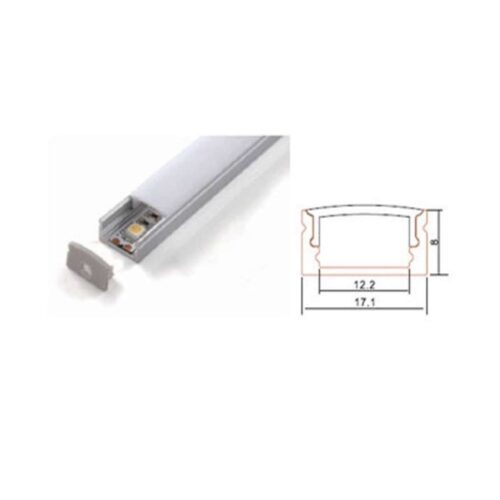 Alu profil skinne mat cover