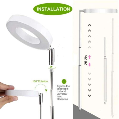 Vækstlys lampe - Hvid fuldspektrum m timer