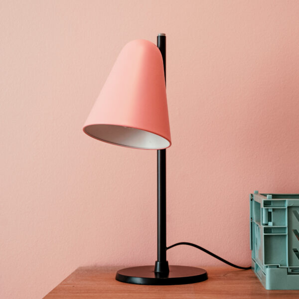Bordlampe sort og pink