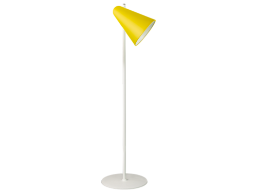 Capelo Gul metal gulvlampe hvidt lampestel E14 fatning