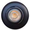Matt svart infälld spotlight för GU10 för utomhus- och inomhusbruk - IP44
