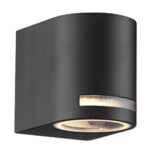 SunFlux Sort væglampe 9x7x8 IP44 m. GU10 LED