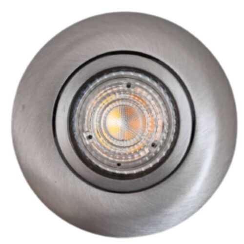 Børstet aluminium indbygningsspot