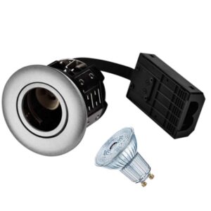 Børstet ALU indb. spot m. 4,3W GU10 2700K NoDim