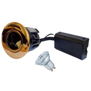 Indbygningsspot GU10 Blank Messing m. GU10 LED