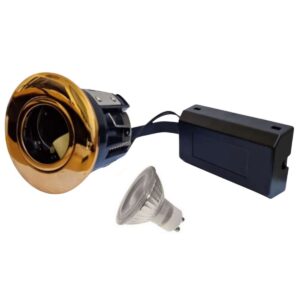 Indbygningsspot GU10 Blank Messing m. GU10 LED