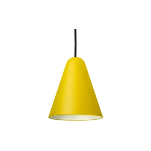 Capelo Gul metal pendel med sort stofledning