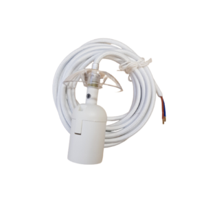 Capelo Hvid stofledning 300cm m. E27 fatning