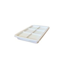 Microgreen vækst bakke, 6-rum, 33x23x3,8cm hvid