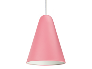 Capelo Rosa stor pendellampa i metall med vit tygsladd