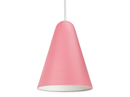 Capelo Rosa stor metal pendel med Hvid stofledning