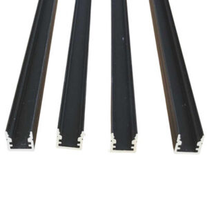 Sort aluminiums profil 10x10mm, H:180cm x4stk
