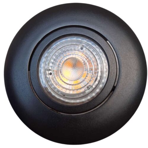Mat Sort Indbygningsspot for GU10 til ude & inde - IP44