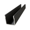 Aluminiumsprofil i Sort til LED bånd 2m led