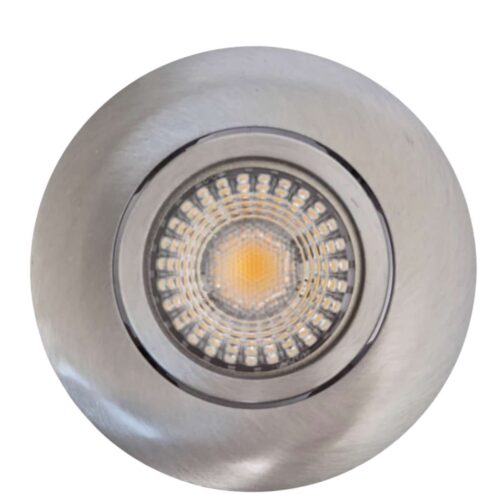 Børstet aluminium indbygningsspot