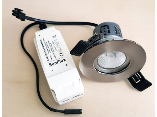 LED indbygningsspot Dæmpbar børstet alu IP65 CTC
