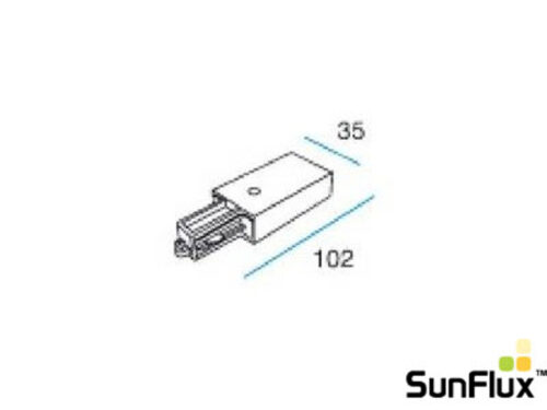 SLV 1F 230V strøm tilslutning stykke Hvid
