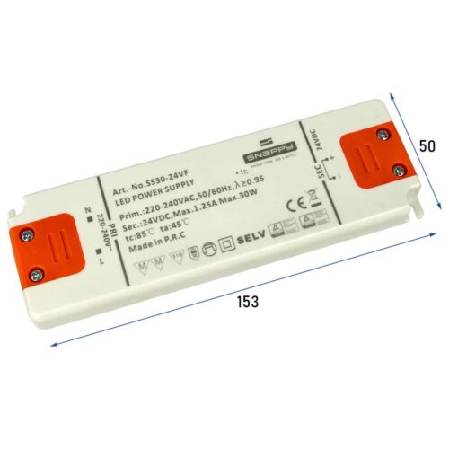 Snappy LED driver 24V/30Watt, Ikke dæmpbar