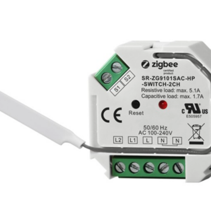 Zigbee Switch 2-Kanals 400W (Passer til Phillips Hue)