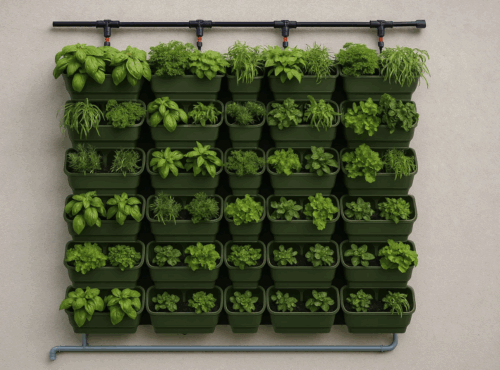 Hydroponisk plantevæg med 56 plantepotter - Billede 23