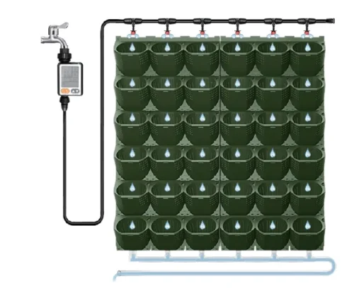 Hydroponisk plantevæg med 56 plantepotter - Billede 6