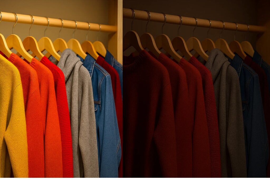 Tøj fremhævet med høj-CRI LED lys