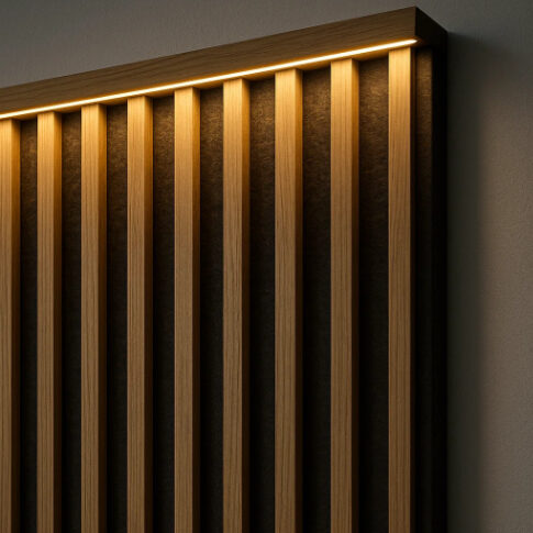 LED-ljus för akustisk panel