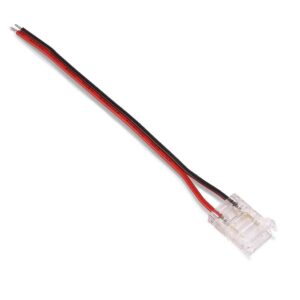 Presse stik med 50cm kabel for 10mm COB strip – Ny type