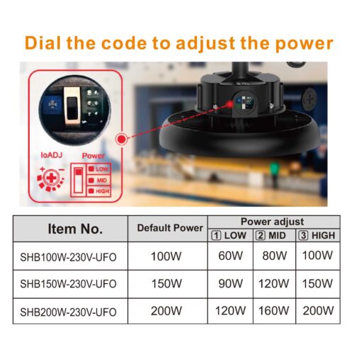 Hal belysning, hi bay, spandelampe 100W