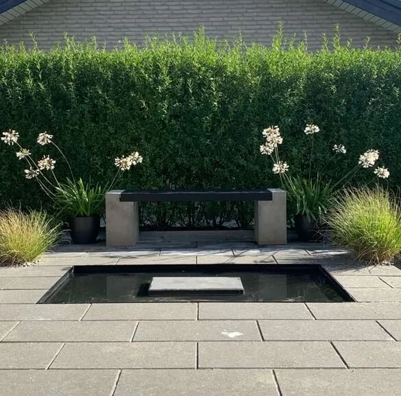 Spejlbassin i 5 mm corten stål, 160x80x10cm - Billede 3