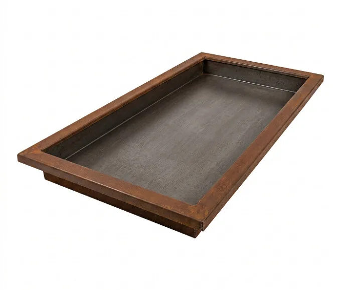 Spejlbassin i 5 mm corten stål, 160x80x10cm - Billede 2