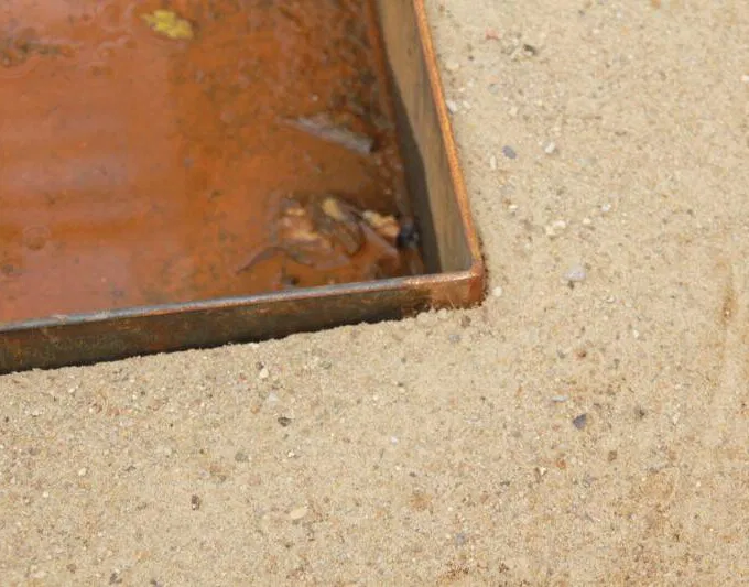 Spejlbassin i 5 mm corten stål, 160x80x10cm - Billede 4