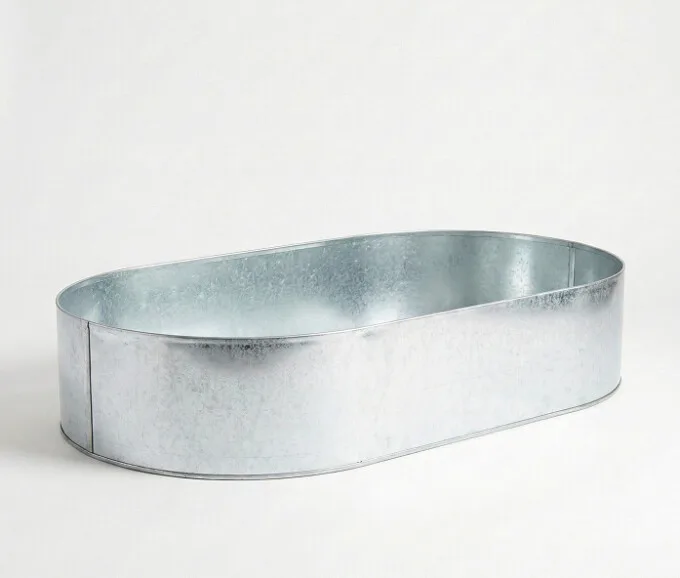 Ovalt højbed i galvaniseret stål, 54 cm højde (uden sneglekant) - Billede 2