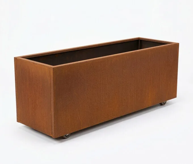 Plantekasse i corten stål – 120 x 40 x H40 cm - Bild 2