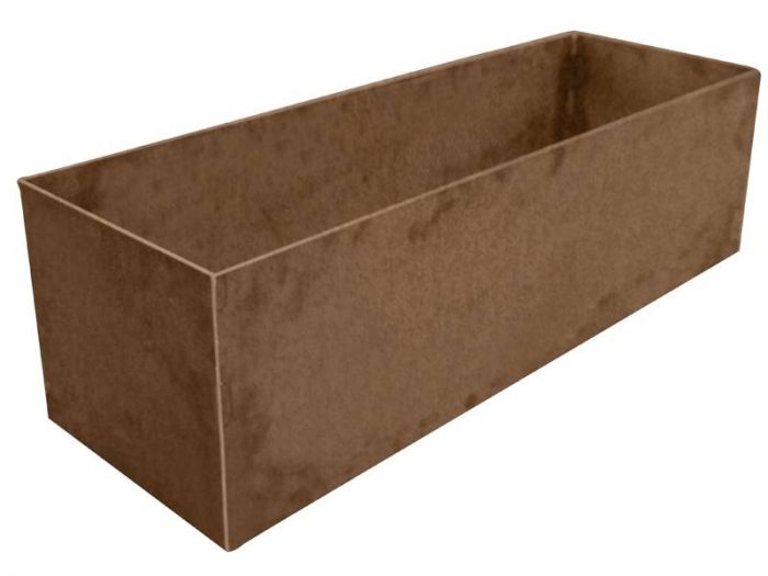 Plantekasse i 5 mm stålplade med målene 120 x 40 x 40 cm (Skjultehjul) - Bild 2