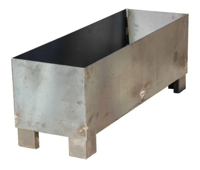 Plantekumme i 5 mm stålplade, 120x40x35cm (med ben) - Billede 2