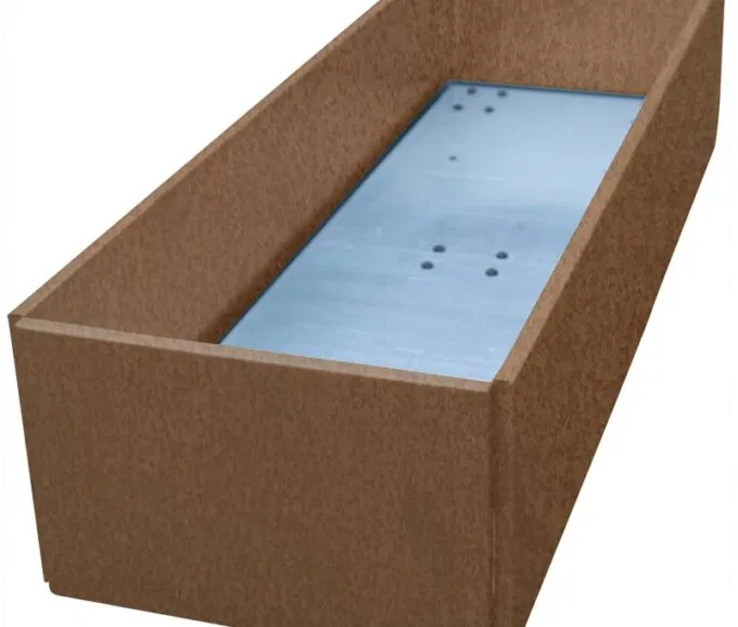 Plantekumme med Skjulte Hjul – mål 120 x 40 x 25 cm - Bild 2