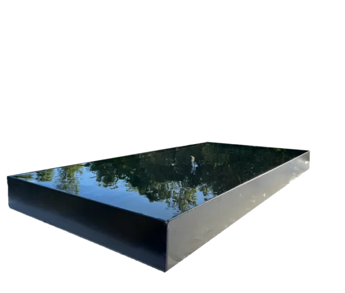 Spejlbassin 5 mm sort lakeret, 200x100x10cm - Billede 2
