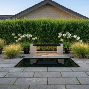 Spejlbassin i 5 mm sort lakeret, 160x80x10cm